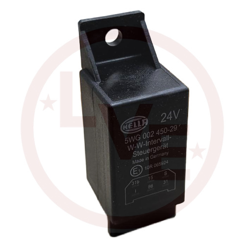 HELLA 5WG 002 450-291 RELAY 24VDC 3.5A W/BRK 6-PINS WINDSHIELD WIPER CONTROL